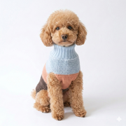 SmartyPet Tricolour Knit Turtleneck Dog Winter Sweater (Color May Vary)